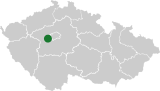 Mapa ČR - poloha obce Mezouň